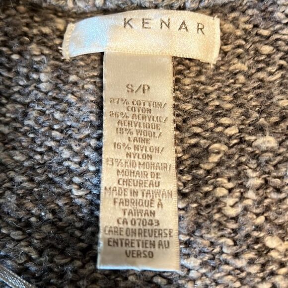 Kenar Open Front Wool Blend Cardigan‎ with Pockets Size S (fits oversized) - Picture 11 of 11